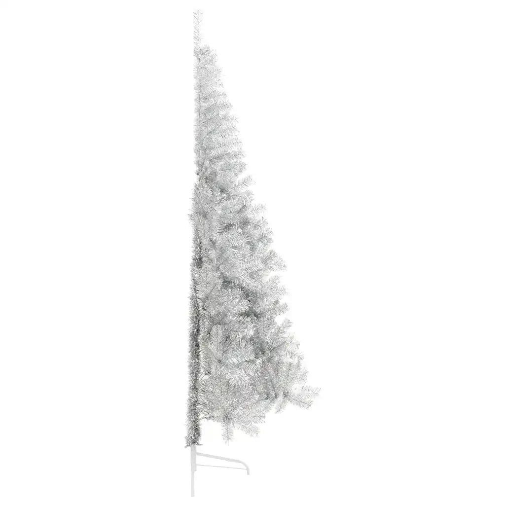 Albero di Natale a Metà con Supporto Argento 240 cm PET 344699