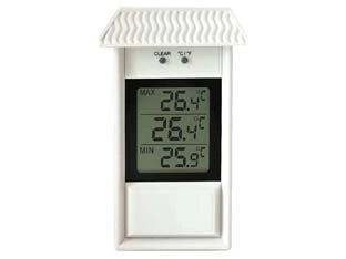 TERMOMETRO PLASTICA MIN/MAX DIGITALE- - bianco - mm.150x80 - 1 pezzi MOLLETHERM
