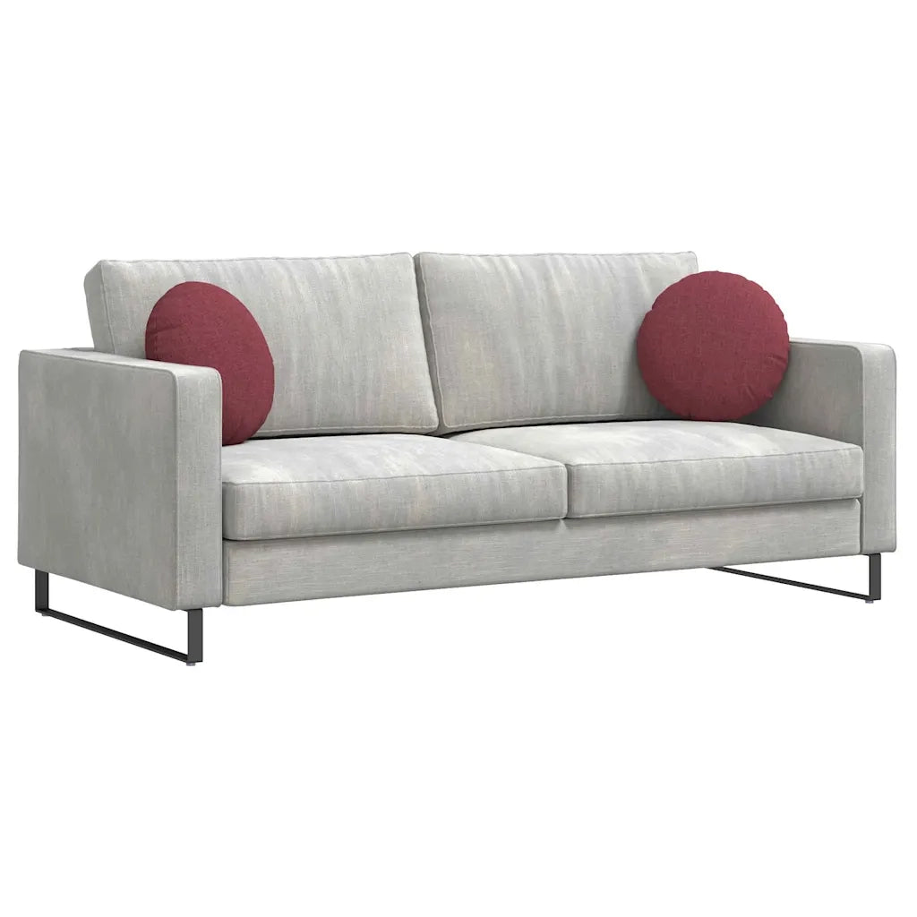 Cuscini per Seduta 2 pcs Rosso Vino Ø40 x 13 cm Tessuto
