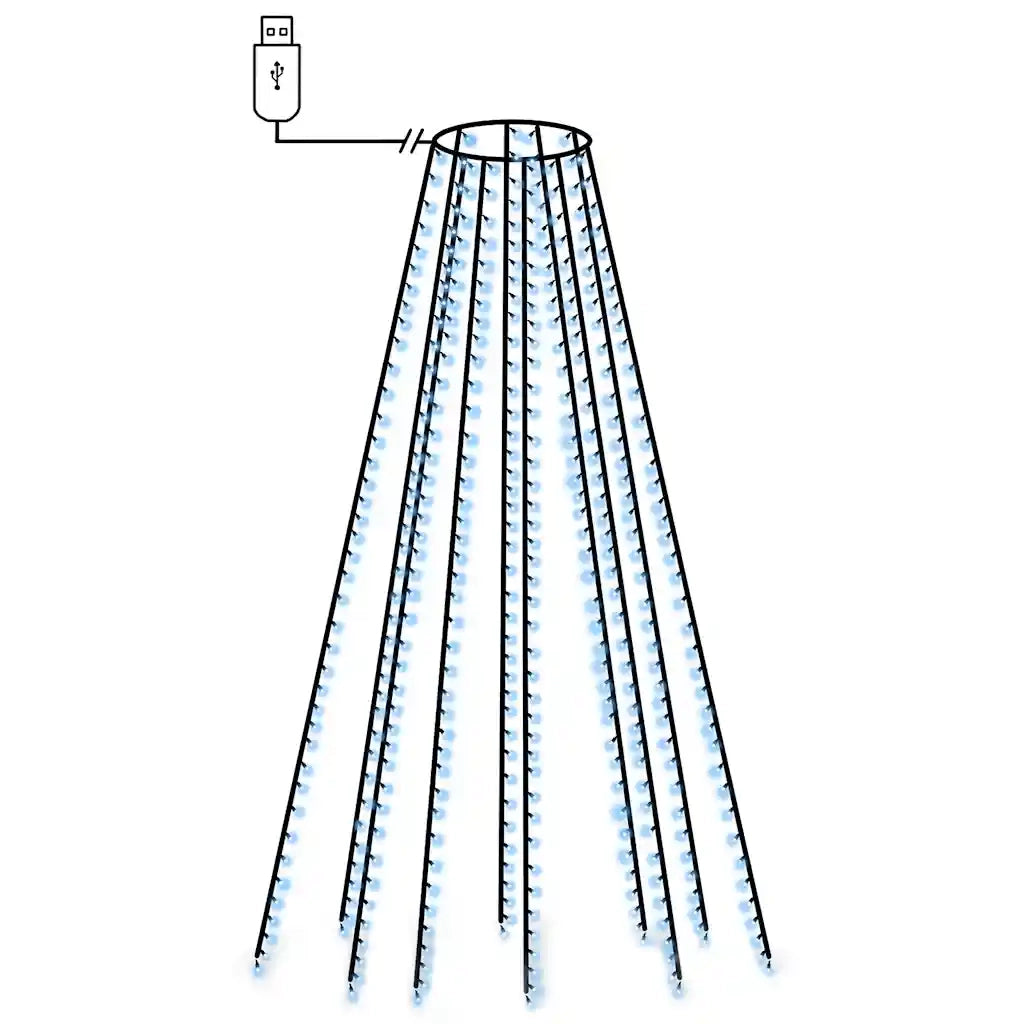 Rete di Luce per Albero di Natale 400 LED-Luci decorative natalizie Blu 400 cm