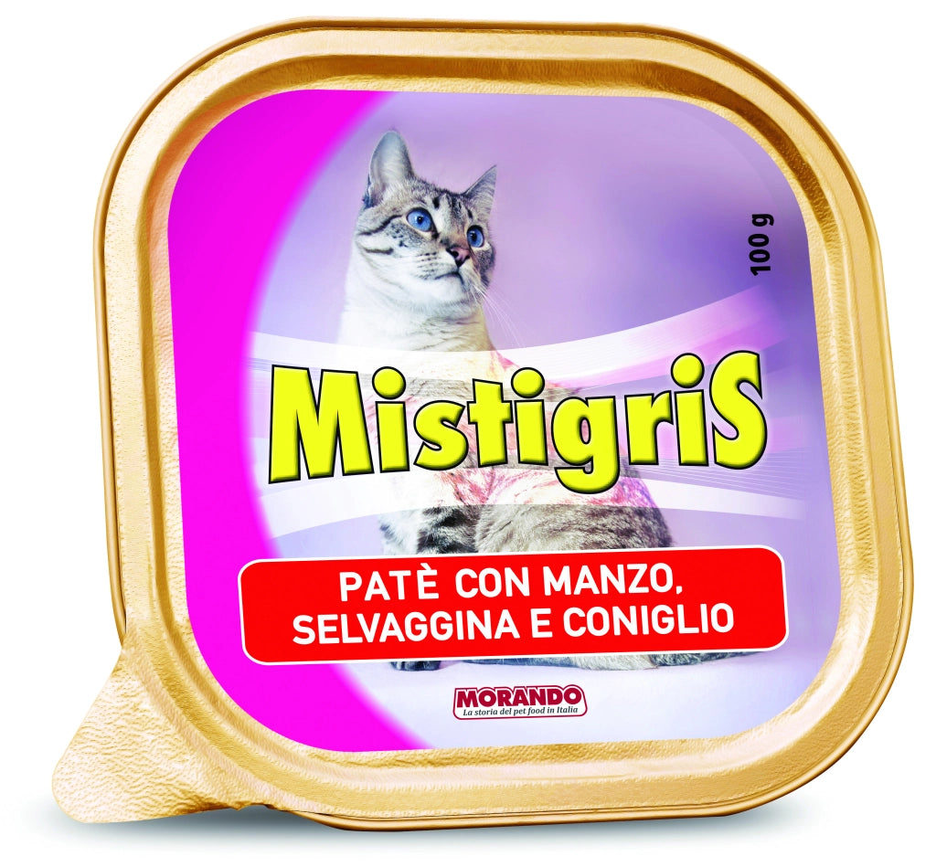 Patè per Gatti ''Misura Tigris'' Gusto Manzo Selvaggina e Coniglio Gr. 100