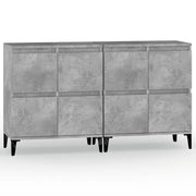 Buffet credenza cassettiera armadio mobile contenitore organizer per cucina soggiorno salotti set da 2 60 x 35 x 70 cm legno ingegnerizzato grigio 02_0036864