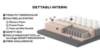 Materasso Singolo in Memory e Molle 80x190 cm H25 Valiani Alyson