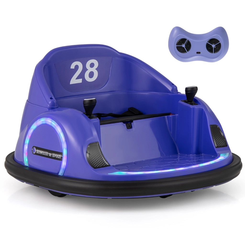 Auto a paraurti per bambini con luci LED connessione wireless musica e suoni, Auto a scoppio per bambini dai 18+ mesi Viola-Macchinine giocattoli