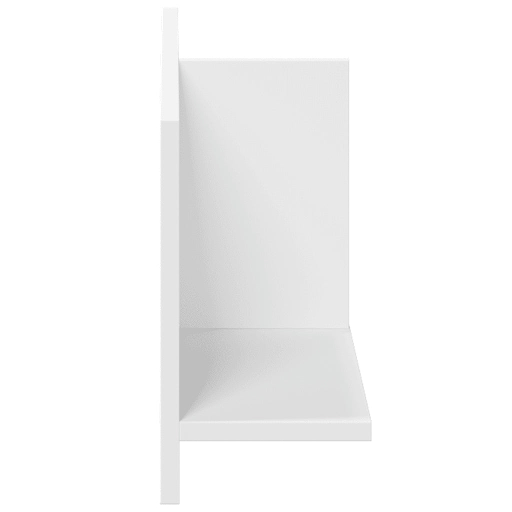 vidaXL Mobile a Parete 70x16,5x30 cm Bianco in Legno Multistrato
