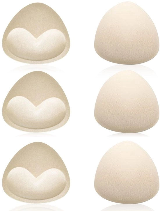 Pannelli di supporto 3 pezzi - Cuscini push-up rimovibili - Comfort respirabile - Ricambi per reggiseno sportivo - Foderatura triangolare - Confezione perfetta - Pannelli di sostegno per reggiseno