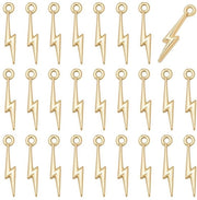 Attrezzi per appendiabiti in ottone 30 pezzi - 18K dorato - forma a lampo - foro 1,2 mm - materiali di alta qualità - duraturo e lussuoso - accessori per gioielli