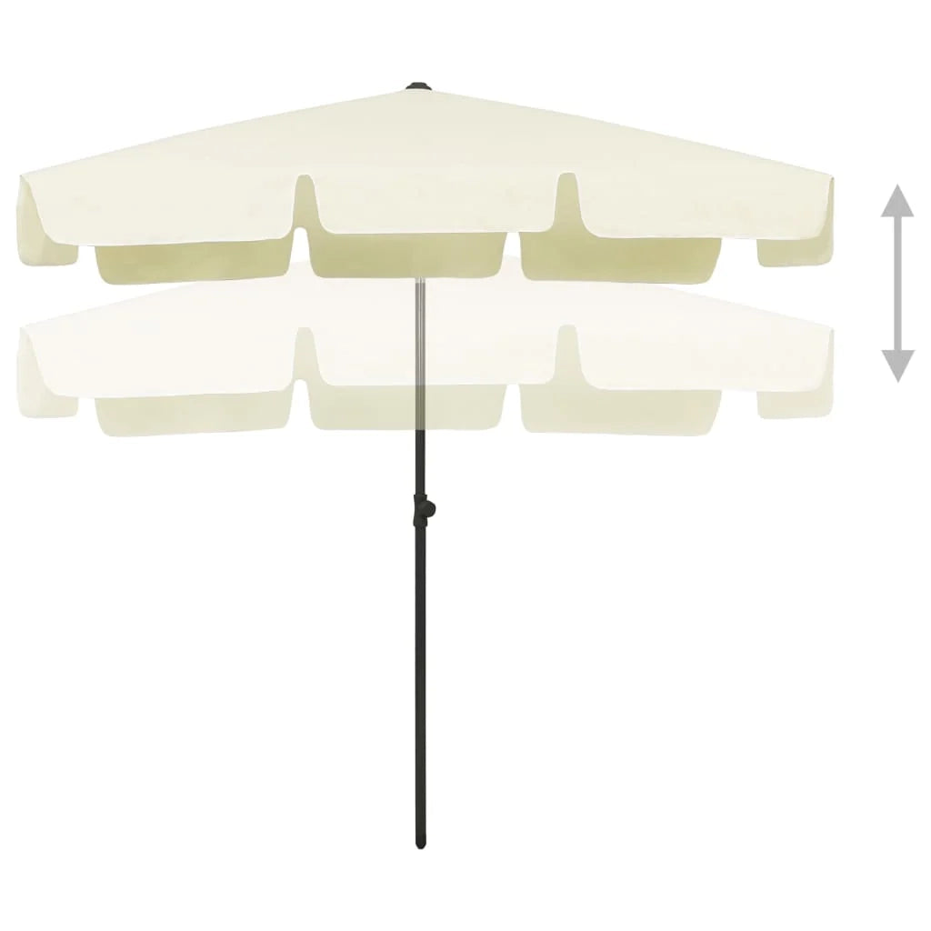Ombrellone da spiaggia 200 x 125 cm giallo sabbia 02_0008396