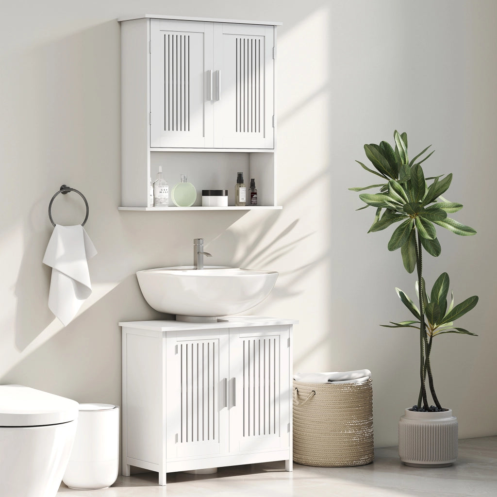 Armadio da Bagno Multiuso ¨C zephmum ¨C Bianco 60x20x70 cm