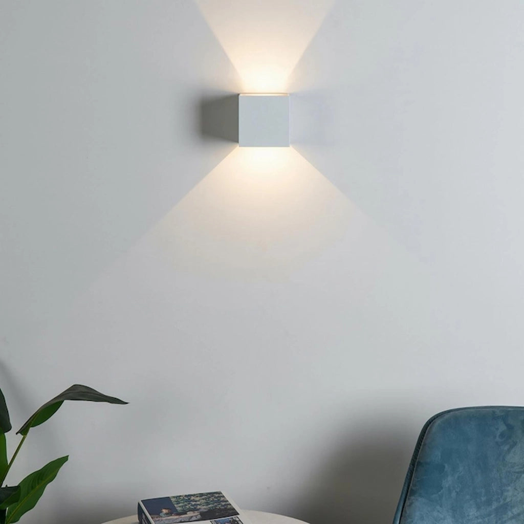 Applique cubo LED 40W doppio fascio luce esterni IP65 applique orientabile facciata ingresso giardino 4000 lumen 230V BIANCO 4000K
