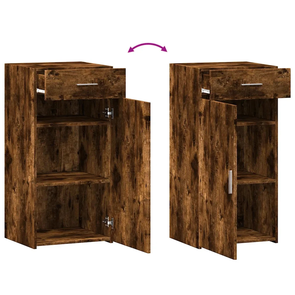 Credenza | Madia | Buffet da pranzo | Armadio da pranzo Rovere Fumo 45x42,5x93 cm in Legno Multistrato