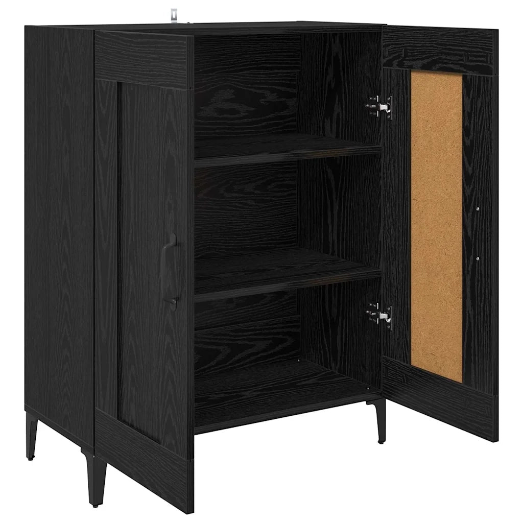 Credenza Rovere Nero 69,5 x 34 x 90 cm Legno ingegnerizzato 886239