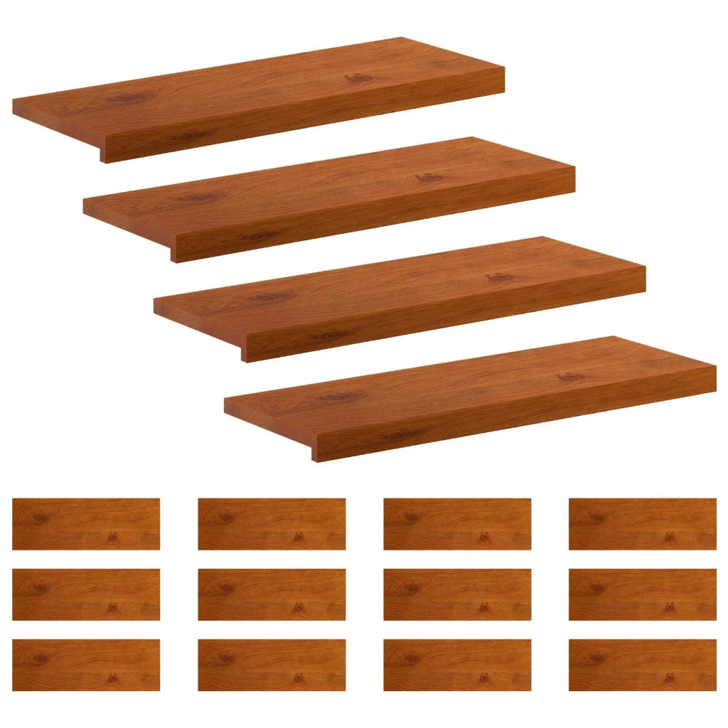Gradini per Scale 16 pz 70 x 30 x 2 cm Marrone 3449471
