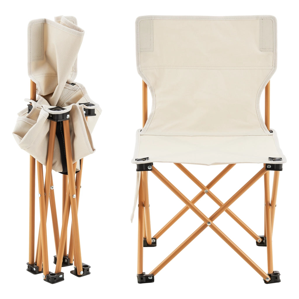 Set Banzi Tavolo e 2 Sedie Pieghevoli per Campeggio - Beige casa.pro