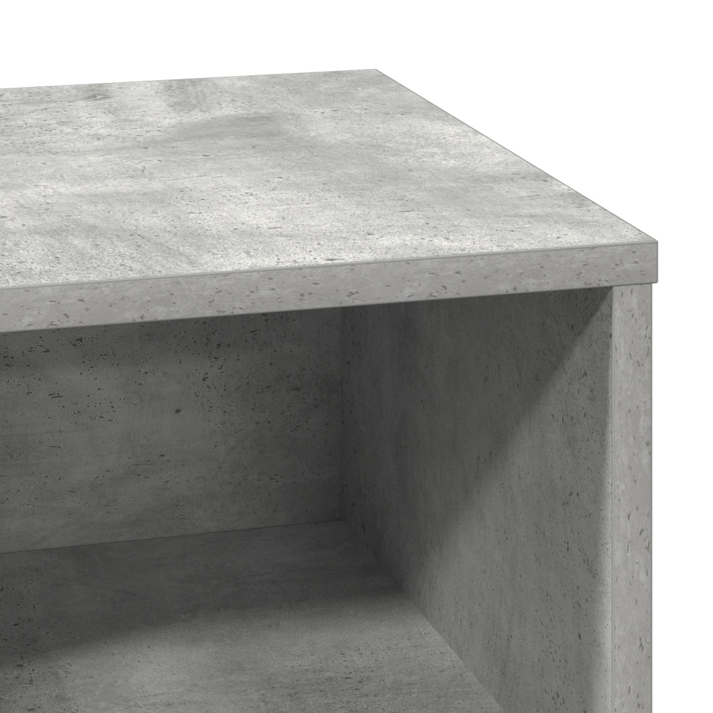 Comodino con LED Grigio Cemento 50x34.5x50 cm