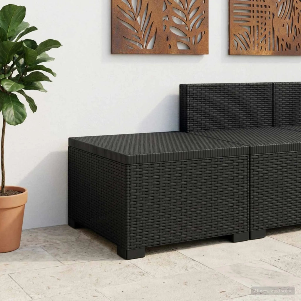 Divano da Giardino a 1 Posto Aspetto Rattan PP Antracite 8011756