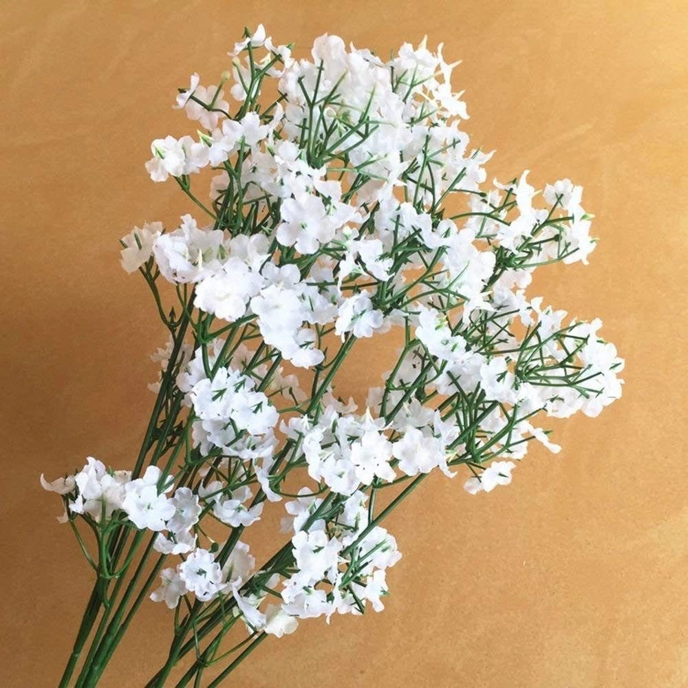Trade Shop - Rami Fiori Nebbiolina Artificiale 12 Pezzi Bianchi Finte Gypsophila Decorazioni -