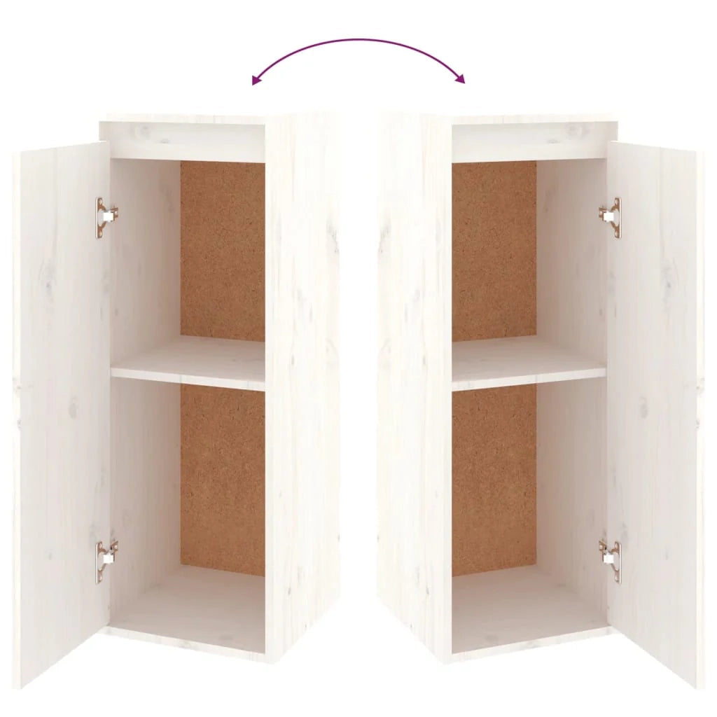 Mobile TV multimediale scaffale TV credenza TV sala da pranzo soggiorno camera da letto 4 pezzi legno massello di pino bianco 02_0028723