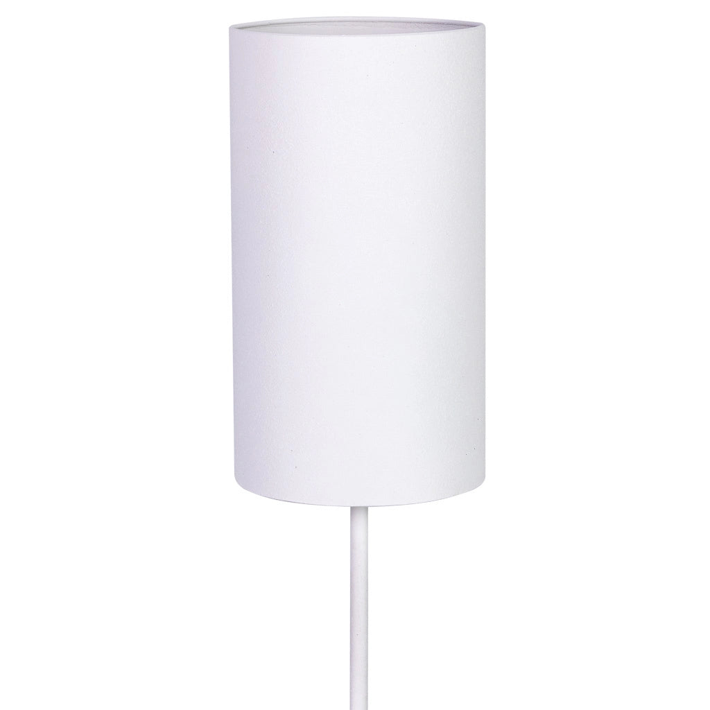 Fioriera con supporto in metallo bianco 25,5x25,5x48h cm
