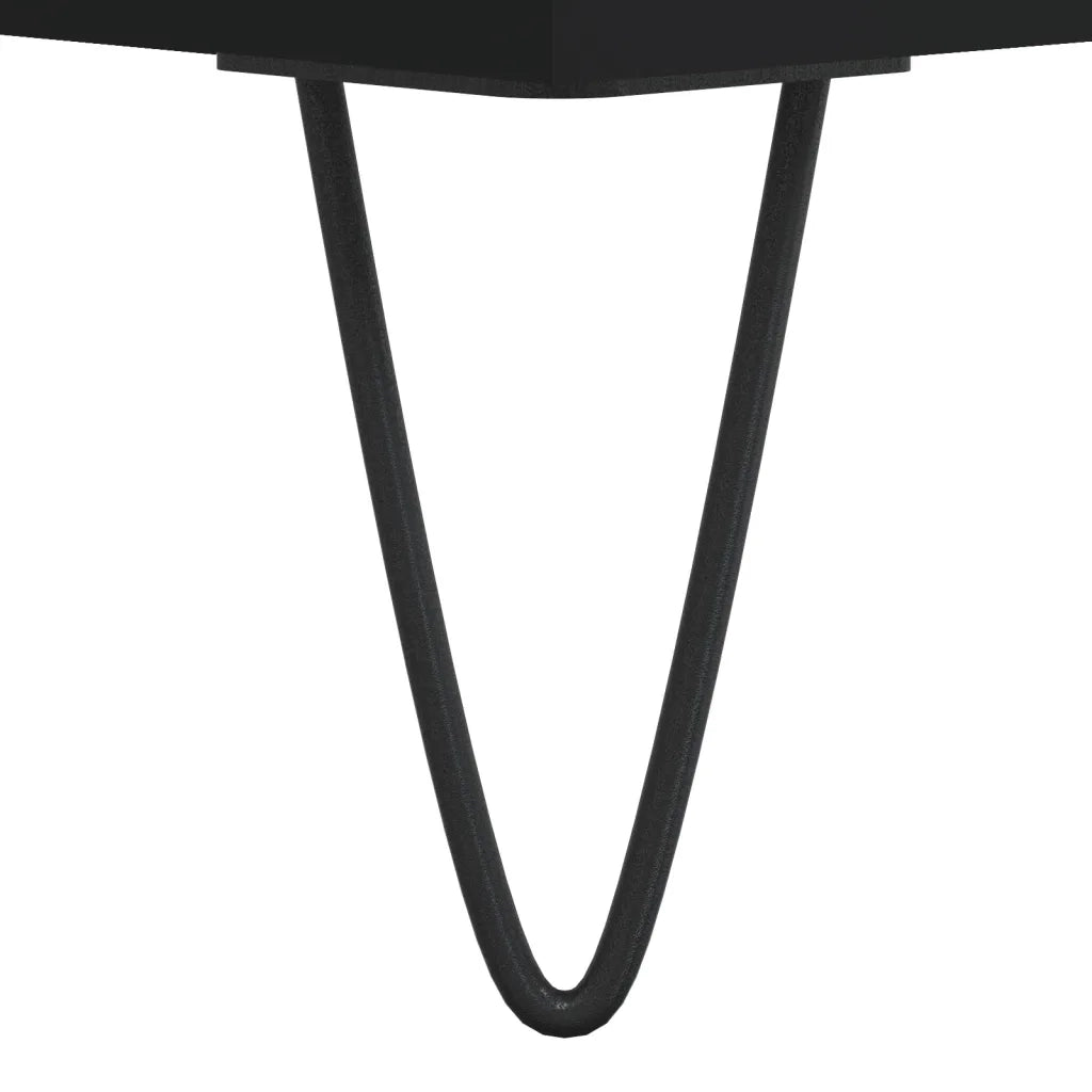 Tavolino da Salotto Nero 90x49x45 cm in Legno Multistrato 831021