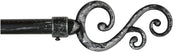 Bastone Tenda Ferro Estendibile 120-210 Asta Scorritenda modello Spirale Argento