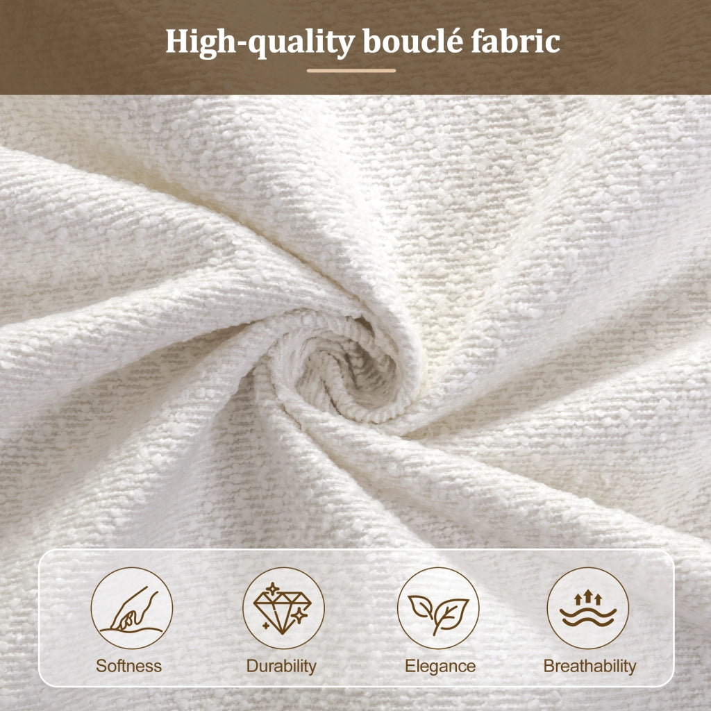 Letto con contenitore idraulico bouclé 90x200 cm
