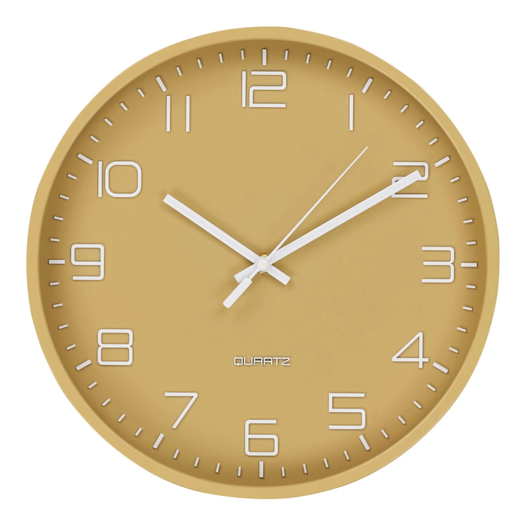 Orologio da Parete Rosolini, Arancione, Plastica, 4x30x30 cm