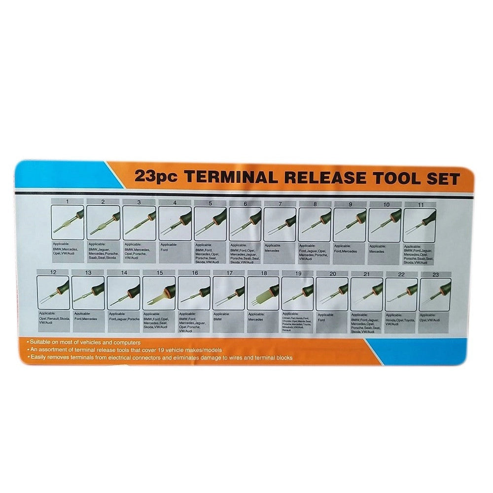 Trade Shop - Kit 23 Pz Strumenti Di Rimozione Terminale Connettori Cablaggi Elettrici Auto -