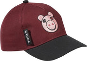 Bambini Burgund Nero Piggy Facce Baseball pet - Acquisto Ufficiale - Adattabile - Unisex