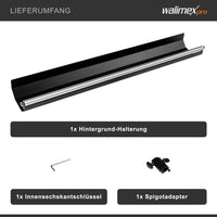 supporto per sfondo per treppiedi per lampade - utilizzo flessibile con sfondi di cartone fino a 1,35m, capacità di carico fino a 5kg, struttura in alluminio, meccanismo di sgancio