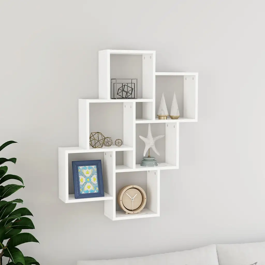 Scaffale a Parete Bianco 90x16x78 cm in Multistrato cod mxl 65993