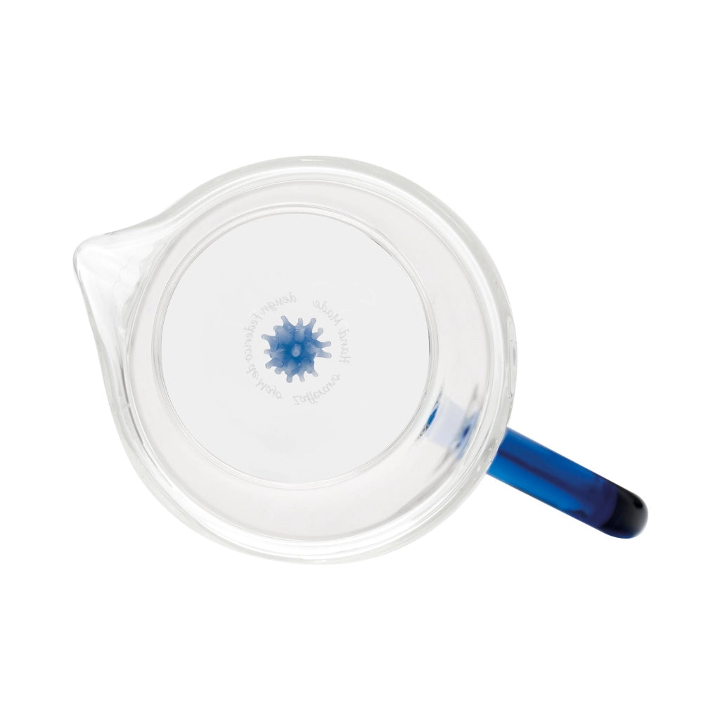 Zafferano Caraffa Teca Mare Collezione Artigianale in Vetro Borosilicato Soggetto Riccio di Mare - Design Elegante per Tavola, Trasparente e Colorato