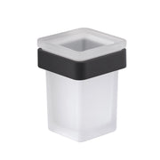 Portaspazzolini da muro in ottone e Cromall A810 Gedy serie SAMOA Nero Matt