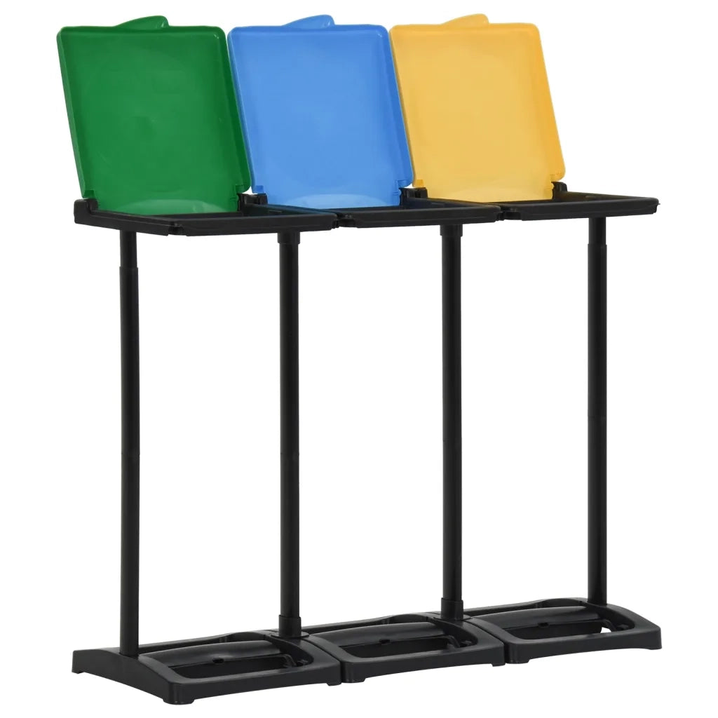 Supporti Sacchi Rifiuti con Coperchio 240-330 L Multicolori PP CFW8200429