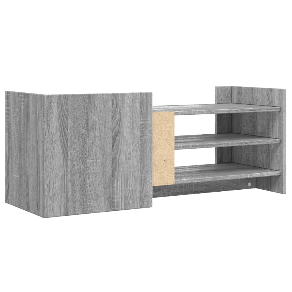 Mobile TV multimediale scaffale TV mobile TV sala da pranzo soggiorno camera da letto Sonoma 100 x 35 x 40 cm legno ingegnerizzato grigio 02_0028331