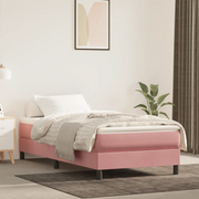 Materasso a Molle Insacchettate Rigidità Media Rosa 120x190x20 cm in Velluto 4007159