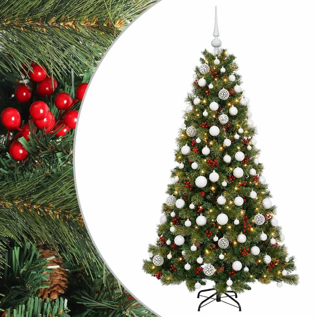 Albero di Natale artificiale con palline 180 cm 300 LED 3467110