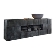 (3c) Madia 2 ante 4 cassetti in finitura ossido L.241 P.43 H.84 cm(ARTICAM2A4COS)