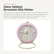 Orologio da Muro Piccolo - Azionato da Batteria - Altoparlante Silenzioso - Cassetta Rotonda - Materiale di Alta Qualità - Design Vintage