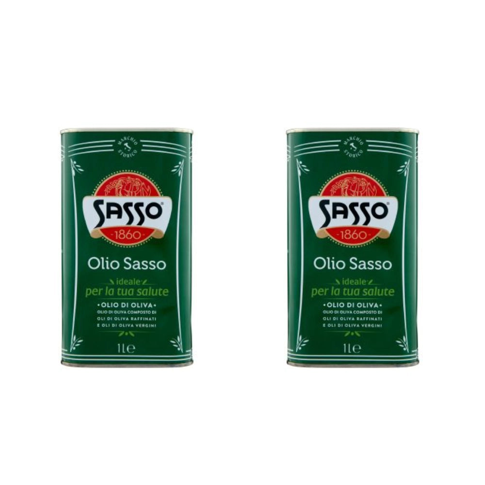 Sasso olio di oliva 2 latte da 1 litro