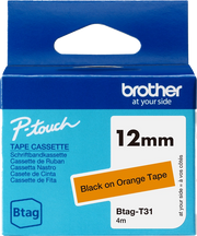 Brother BTAG-T31 nastro per etichettatrice Nero su arancione