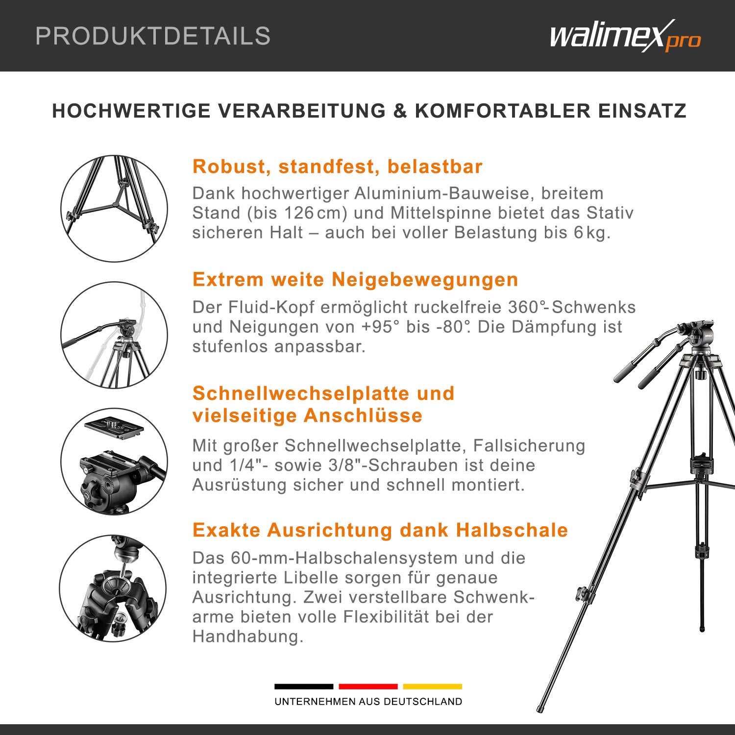 EI-717 Treppiede video Pro 133 133cm