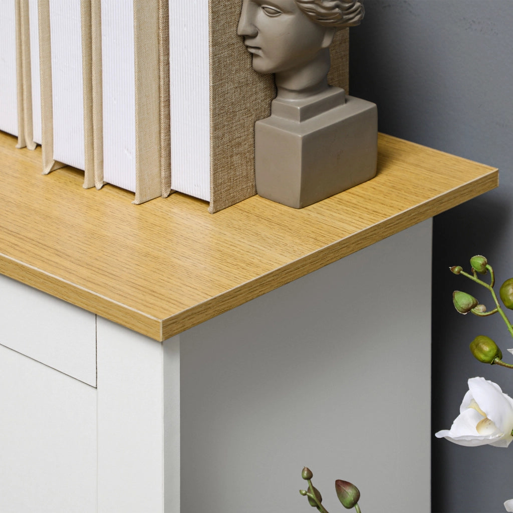Tavolo da cucina con cassetti e ante ¨C zephmum ¨C 78x35x80 cm bianco