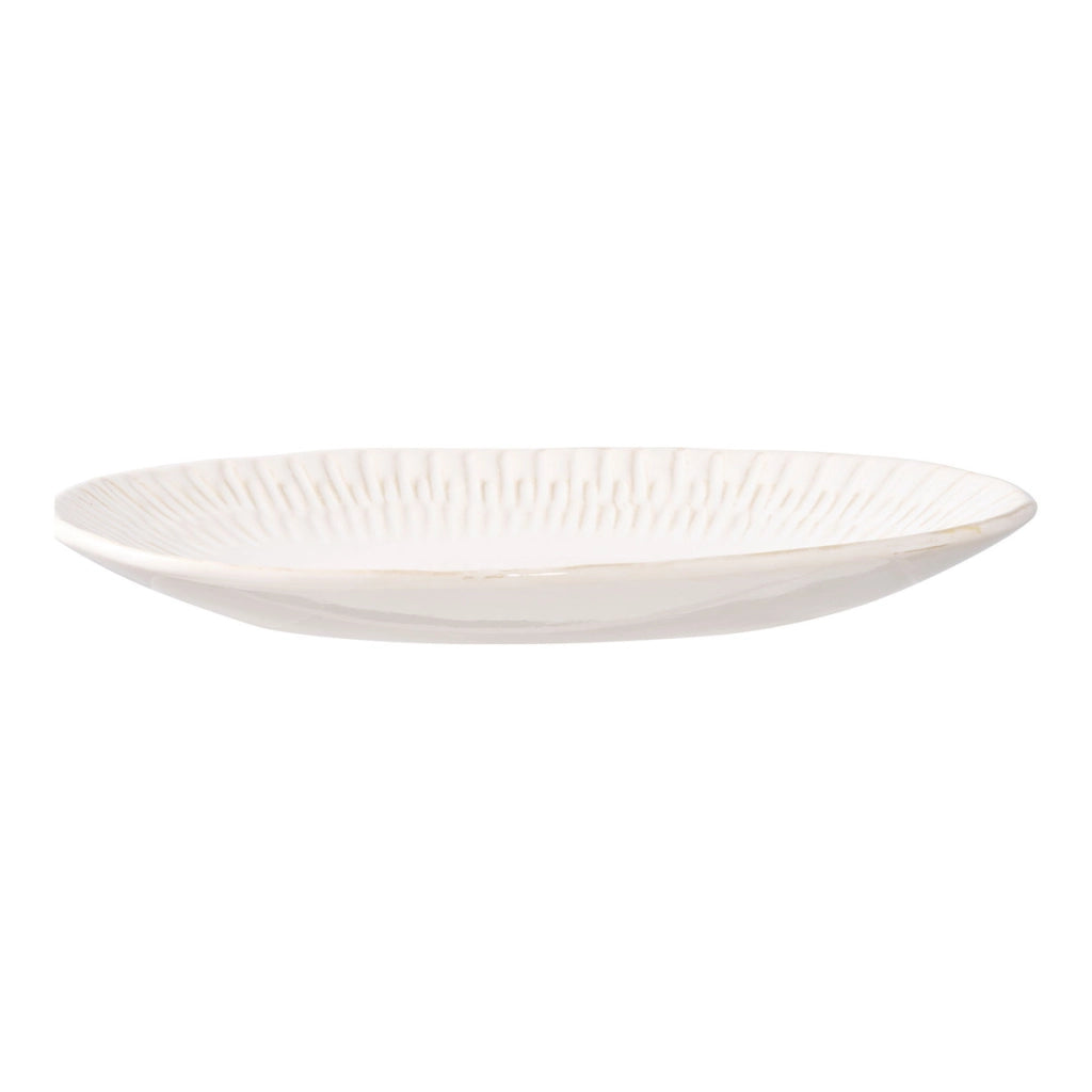 Vassoio Brenda, Bianco, Ceramica, 30,5x20,3x3,8 cm