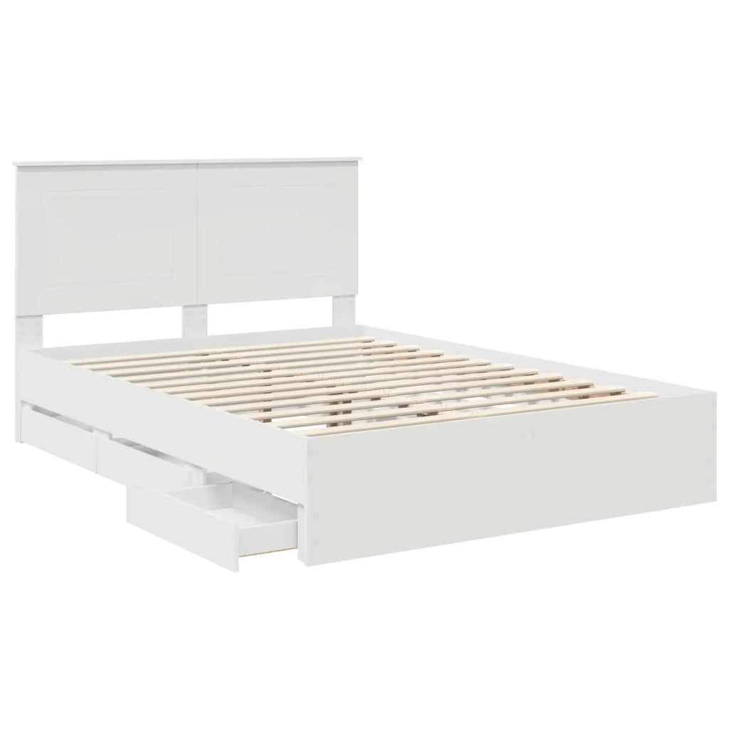 Struttura del letto Bianco 140 x 190 cm Legno Ingegnerizzato