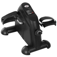 Mini Cyclette Portatile per l'Allenamento di Gambe per Braccia con Display LCD TPR, PP, PP, ruota in ghisa 35 x 40 x 31 cm Nero