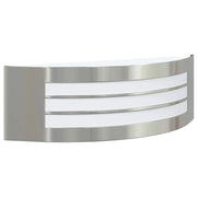 Applique da esterno dal design minimalista 32 x 10 x 10 cm illuminazione durevole acciaio inossidabile argento 02_0056523