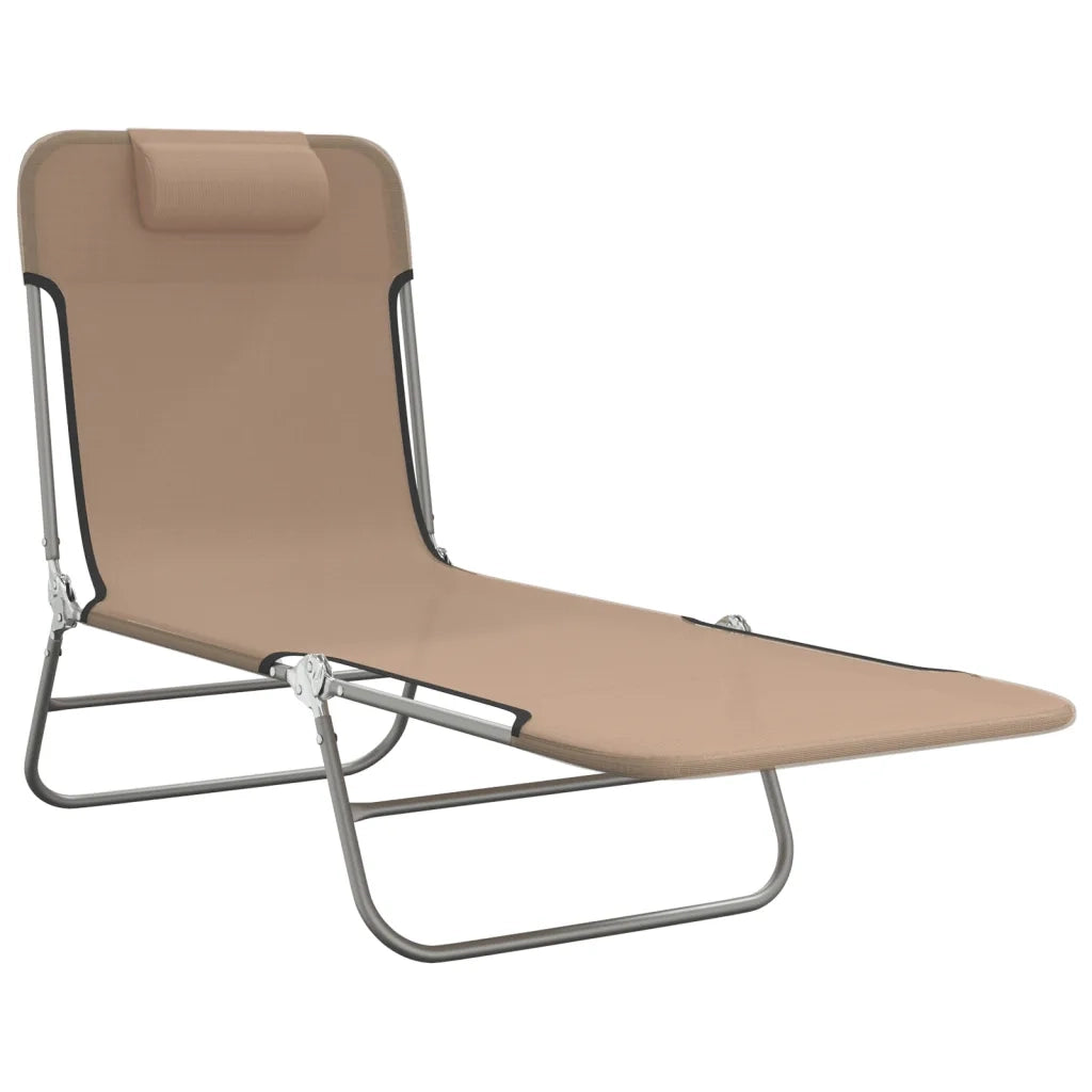 Lettini Prendisole 2 pz Tortora in Textilene e Acciaiocod mxl 105825