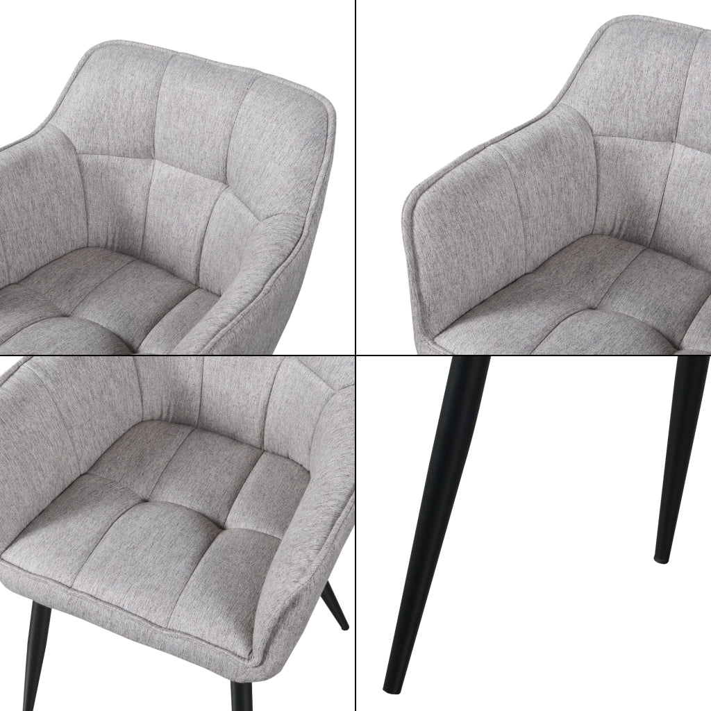 Set di 4 sedie da pranzo dal design moderno e robusto 81 x 57 x 53 cm grigio 03_0009803