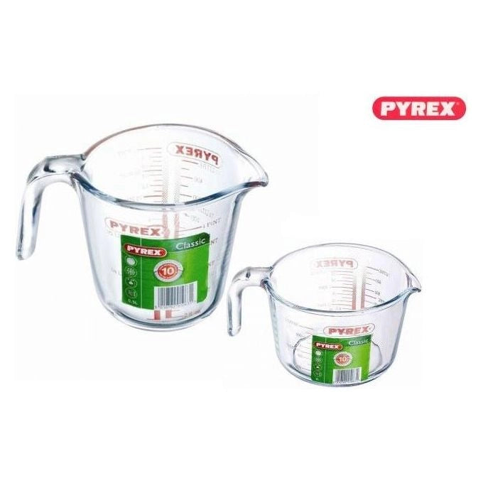 Pyrex 263B000 Classic Caraffa Graduata in Vetro Borosilicato 0,5 L Microonde e Lavastoviglie colore Trasparente